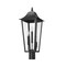Z-Lite Gannon 3 Light Outdoor Post Mount Fixture, 10in. W x 26.75in. H, Black 5008PHBR-BK - alternate 2